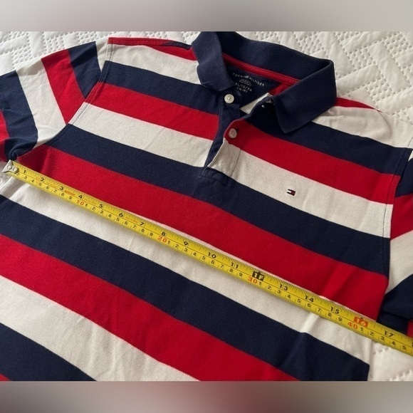 Tommy Hilfiger Horizontal Stripe Youth XL Boy’s Golf Shirt - Picture 7 of 10